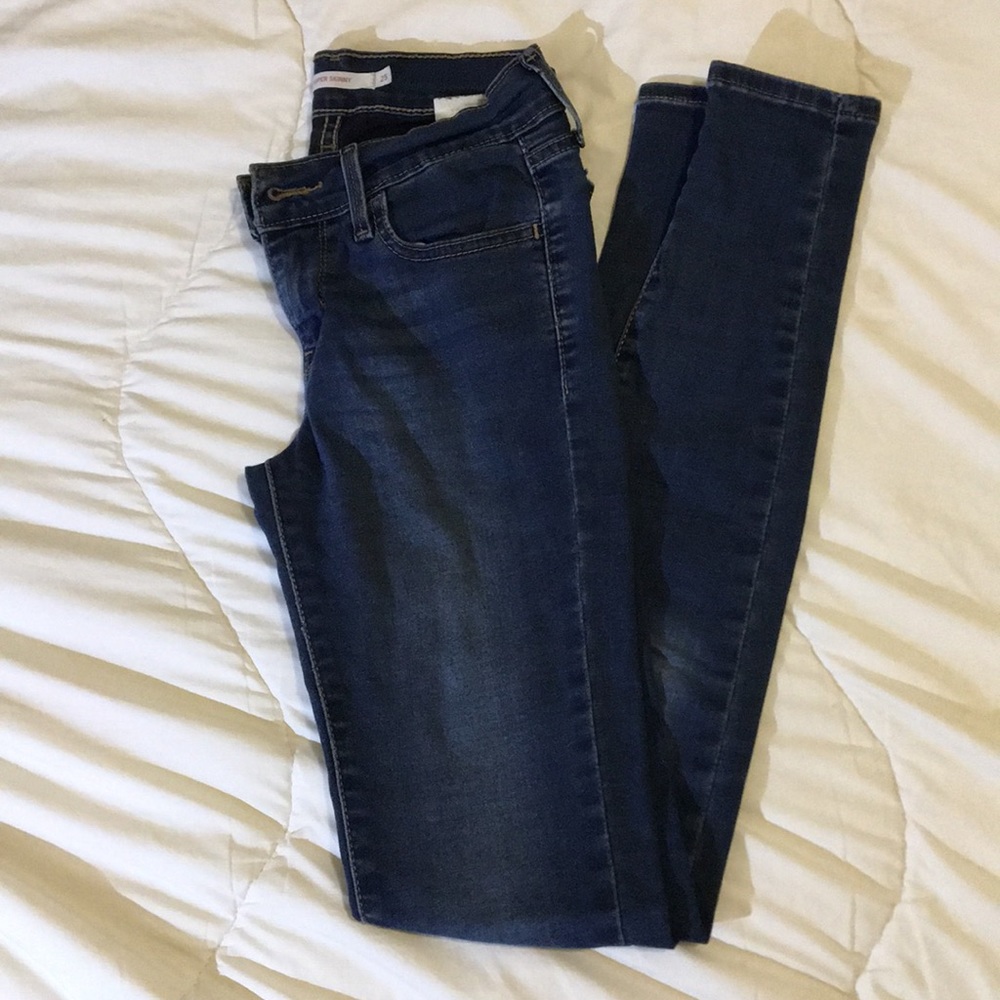Levis 710 Super Skinny Blue Jeans
